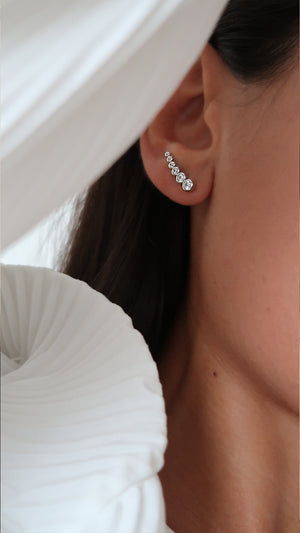 Carissa Earrings White Gold Plated