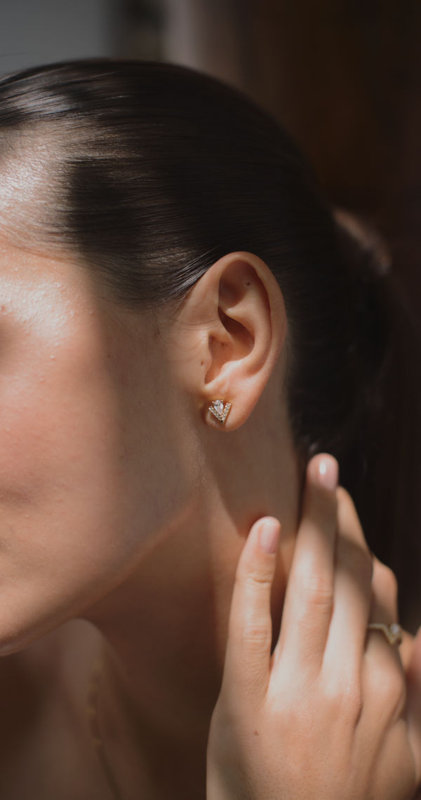 Victoria Stud Earrings Gold Vermeil