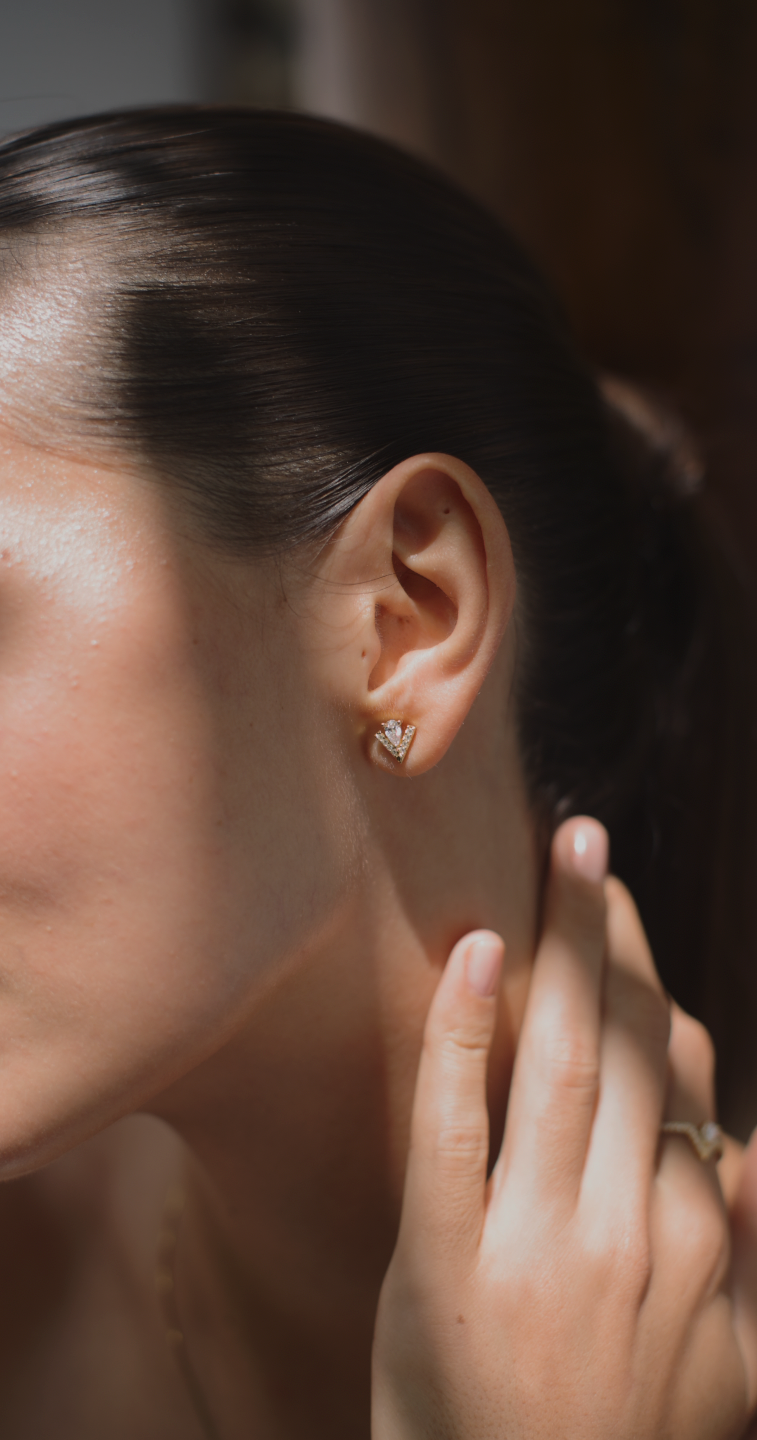 Victoria Stud Earrings Gold Vermeil