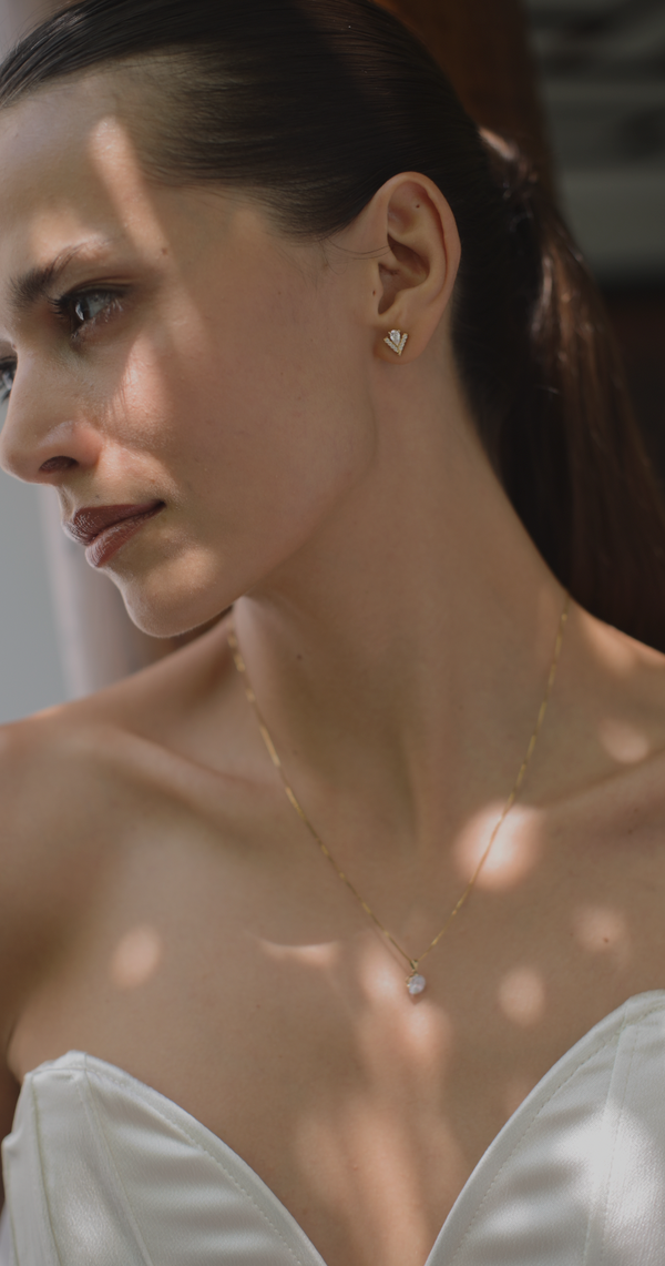 Victoria Stud Earrings Gold Vermeil