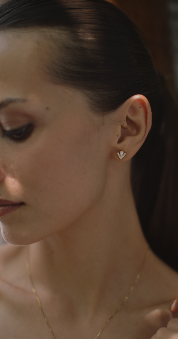 Victoria Stud Earrings Gold Vermeil