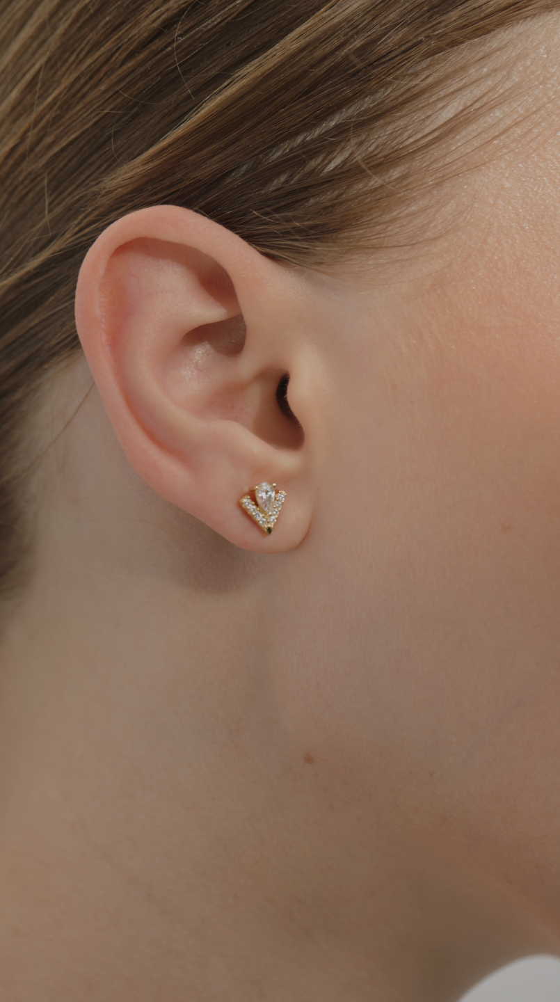 Victoria Studs 18K Gold Vermeil