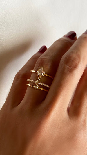 Zahra Ring Gold Vermeil