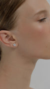 Zara Stud Earrings 9K White Gold