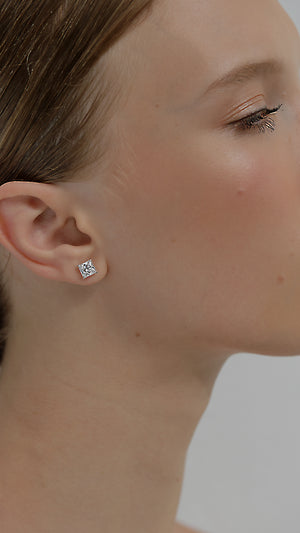 Zara Princess Martini Studs White Gold